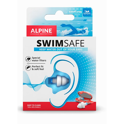 Alpine Swim Safe Wiederverwendbarer Ohrstöpsel