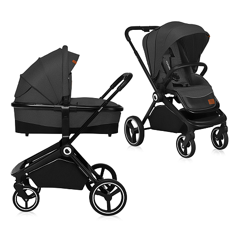 Lionelo Mika All Terrain-Kinderwagen 1 Sitz(e) Schwarz, Dunkles Grau