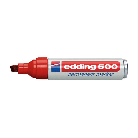 Edding 500 Permanent-Marker Meißel Rot 10 Stück(e)