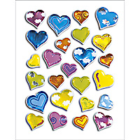 HERMA MAGIC stickers hearts coloured stone 1 sheet selbstklebendes Etikett
