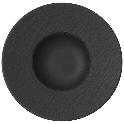 Villeroy & Boch Manufacture Rock Pastateller Rund Porzellan Schwarz 1 Stück(e)