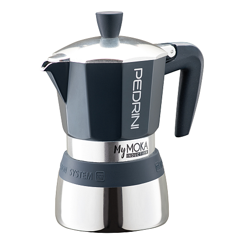 Pedrini MyMoka induction Mokka-Kanne Braun, Edelstahl
