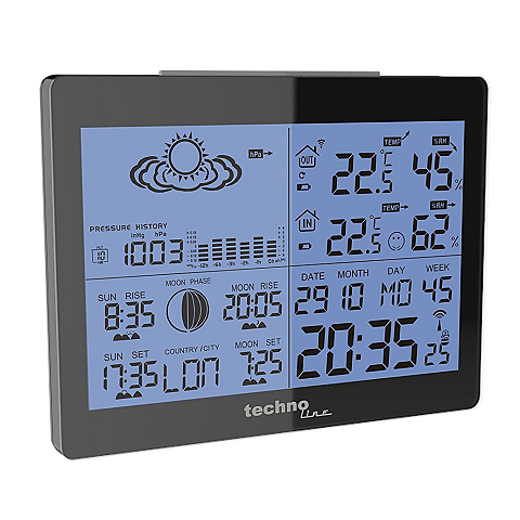 Technoline DCF-77 Schwarz LED Akku
