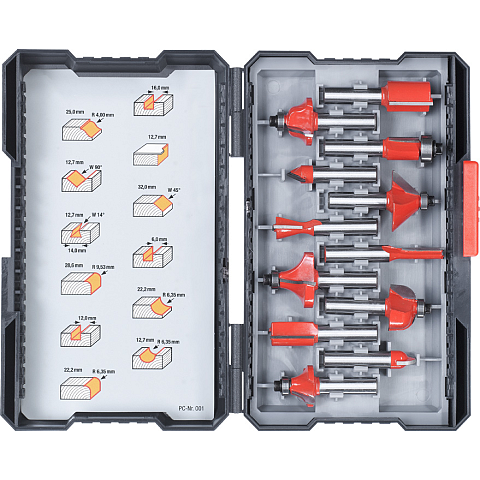 kwb 757295 Fräsaufsatz Bit-Satz 12 Stück(e)