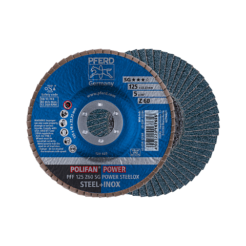 PFERD PFF 125 Z 60 SG POWER STEELOX Rotierendes Schleifwerkzeug Zubehör Metall