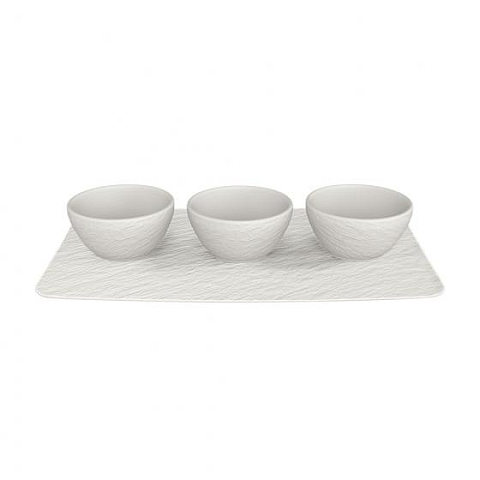 Villeroy & Boch Rock Schüssel-Set Rund Porzellan Weiß 4 Stück(e)