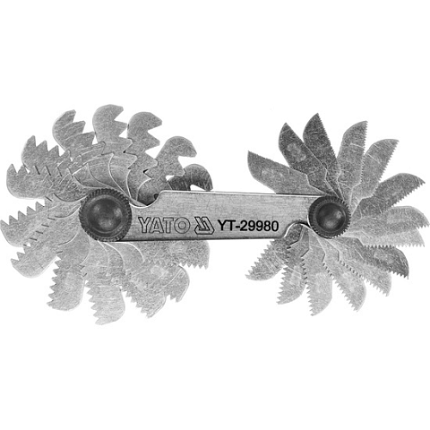 Yato YT-29980 Radienschablone Radius gauge 1,1.25,1.5,1.75,2,2.5,3,3.5,4,4.5,5,5.5,6 mm 1 Stück(e)