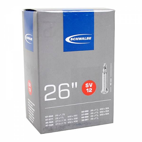 Schwalbe 10423343V Fahrradschlauch Presta-Ventil 26" 31,78 - 44,45 mm