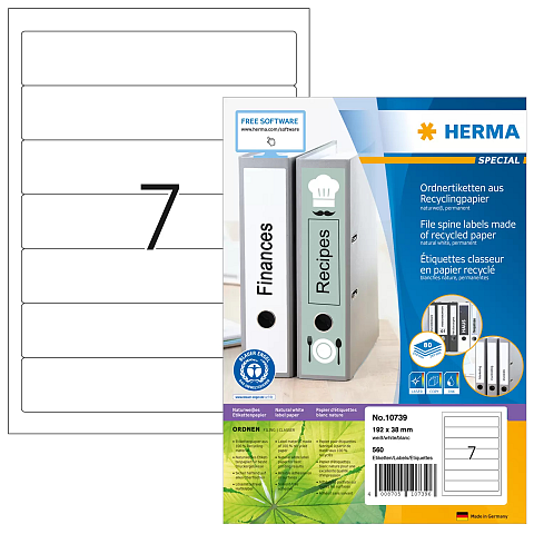 HERMA 10739 Druckeretikett Weiß Selbstklebendes Druckeretikett