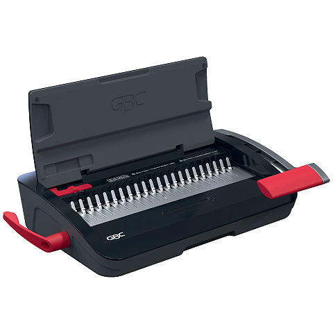GBC CombBind CB12 Kamm-Bindegerät 165 Blätter Schwarz, Rot
