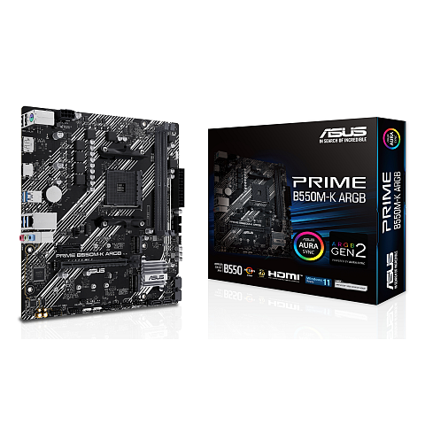 ASUS PRIME B550M-K ARGB AMD B550 Sockel AM4 micro ATX