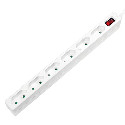 LogiLink LPS232 Verlängerungskabel 1,5 m 6 AC-Ausgänge Drinnen Weiß