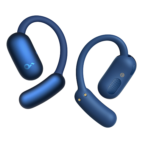 Soundcore Aerofit 2 Kopfhörer Kabellos Ohrbügel, Offene Ohren Anrufe/Musik/Sport/Alltag USB Typ-C Bluetooth Blau