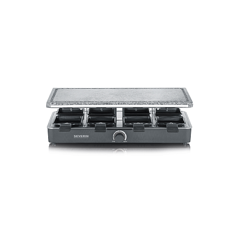 Severin RG 2372 Raclette Grill 8 Person(en) 1300 W Schwarz, Edelstahl