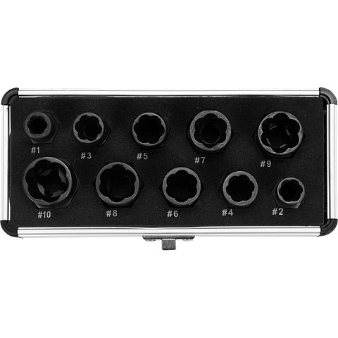 Yato YT-06031 Schrauben- / Bolzenabzieher 10 Stück(e) Schraubenausdrehersatz Schwarz