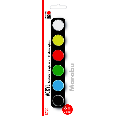 Marabu Acryl Basic Acrylfarbe 3,5 ml 6 Stück(e)