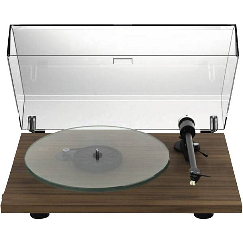 Pro-Ject T2W-WALNUT Plattenspieler Transparent, Walnuss Manuell