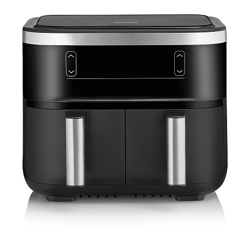 Severin FR 2453 Fritteuse Doppel 3,25 l Eigenständig 2850 W Heißluftfritteuse Schwarz, Silber