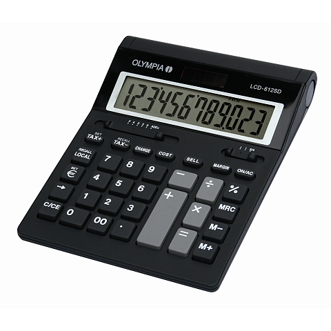 Olympia LCD 612 SD Taschenrechner Desktop Einfacher Taschenrechner Schwarz