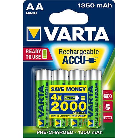 Varta Ready2Use HR06 1350 mAh Wiederaufladbarer Akku AA Nickel-Metallhydrid (NiMH)