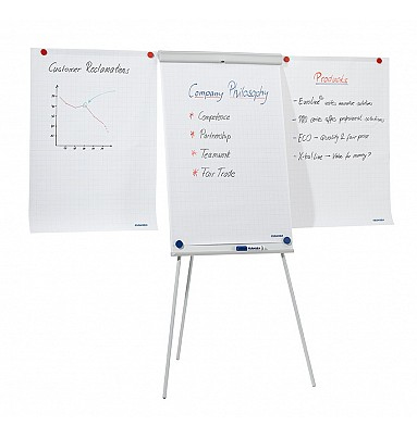 Franken EL-FC22 Flipchart Freistehend 680 x 1050 mm Kunststoff Grau, Weiß