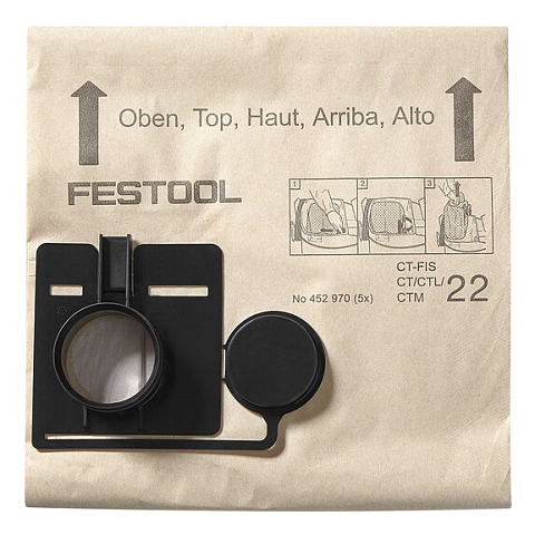 Festool FIS-CT 22/5 Staubbeutel Zylinder-Vakuum