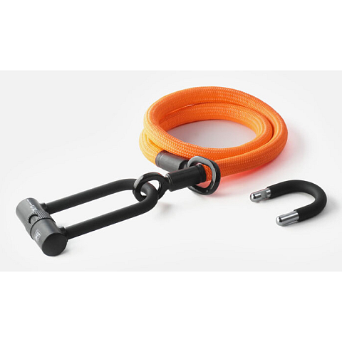 tex-lock Eyelet Schwarz, Orange 1200 mm Kabelschloss