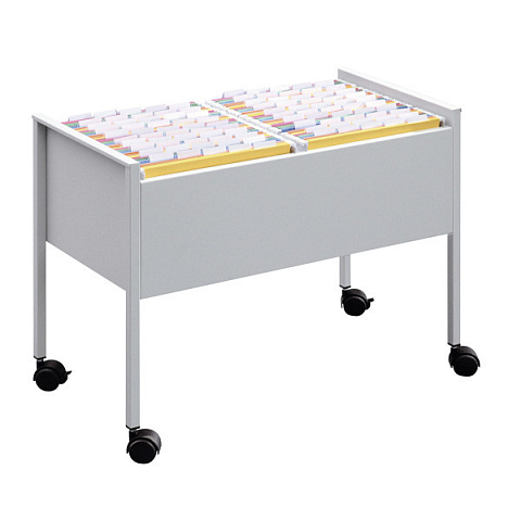Durable 100 Duo Dateiablagebox Edelstahl Silber