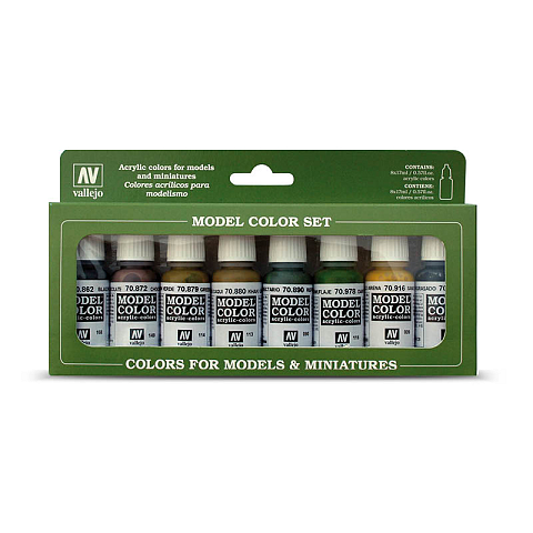 Vallejo 70.108 Acrylfarbe 17 ml Braun, Grün, Grau, Gelb Flasche