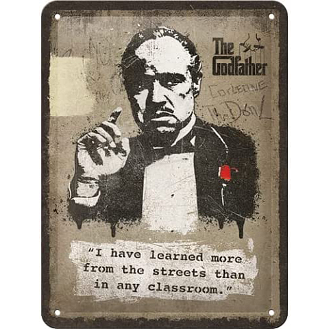 Nostalgic Art The Godfather Dekoratives Schild & Tafel für drinnen Metall Mehrfarbig