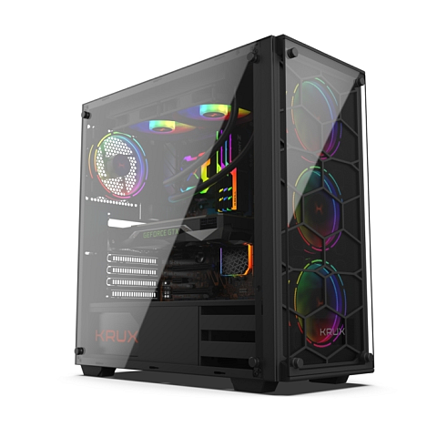 KRUX KRX0007 Computer-Gehäuse Desktop Schwarz