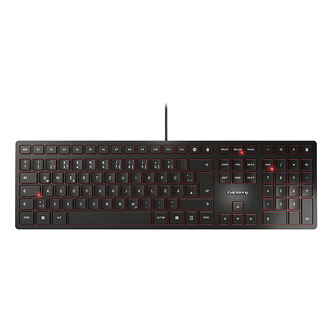 CHERRY KC 6000 SLIM Kabelgebundene Tastatur, Schwarz, USB (QWERTZ - DE)