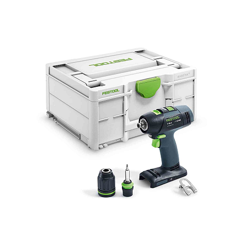 Festool Akku-Bohrschrauber T 18+3-Basic 1500 RPM Schwarz, Blau