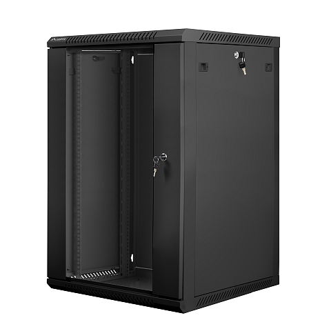 Lanberg WF01-6618-10B Rack 18U Wandmontiertes Regal Schwarz