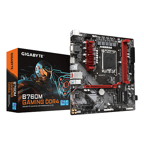GIGABYTE B760M GAMING DDR4 Motherboard - Unterstützt Intel Core 14. Generation CPUs, 6+2+1 Phasen Digital VRM, bis zu 5333MHz DDR4 (OC), 2xPCIe 4.0 M.2, 2.5GbE LAN, USB 3.2 Gen1