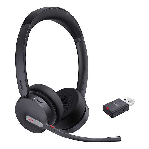 Yealink WH64 Hybrid Dual UC Kopfhörer Kabellos Kopfband Büro/Callcenter Mikro-USB Bluetooth Schwarz