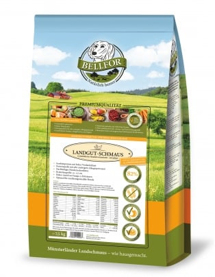 Bellfor Hypoallergenes Trockenfutter für Hunde mit Insekten Getreidefrei - Landgut-Schmaus von Hundefutter - 7,5 kg