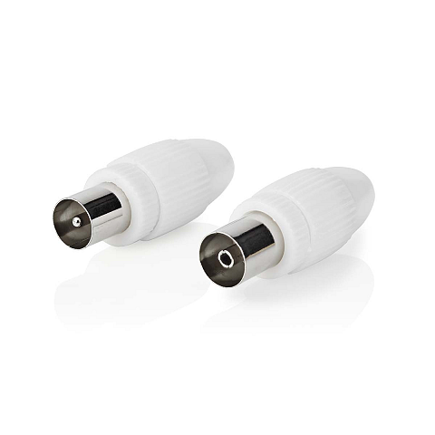 Nedis CSGB40999WT Koaxialstecker IEC 2 Stück(e) 75 Ohm