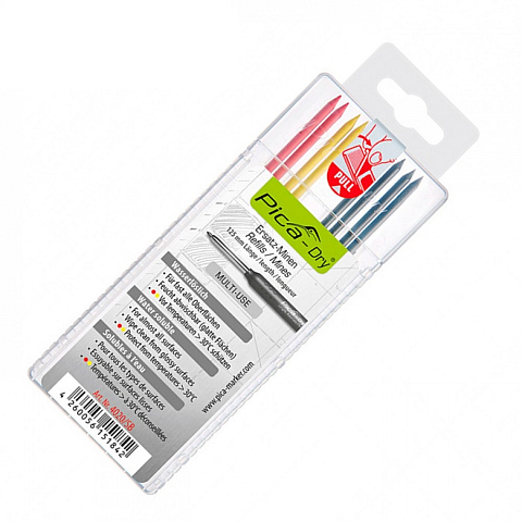 Pica-Marker 4020 Bleimine 2B Grau, Rot, Gelb
