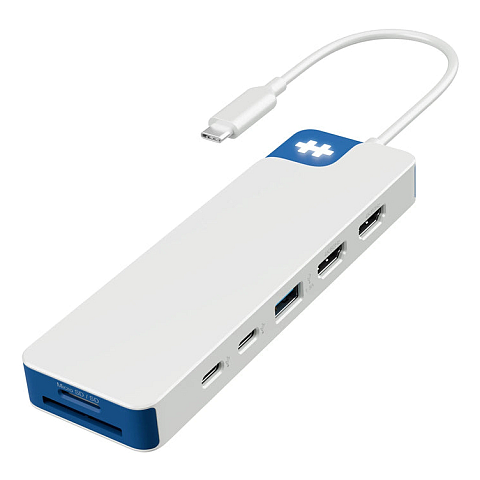 HYPER HD4103BUGL Schnittstellen-Hub USB 3.2 Gen 1 (3.1 Gen 1) Type-C 5000 Mbit/s Blau, Weiß