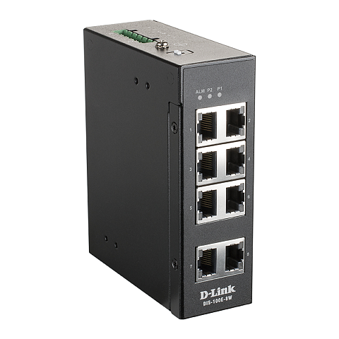 D-Link DIS-100E-8W Netzwerk-Switch Unmanaged L2 Fast Ethernet (10/100) Schwarz