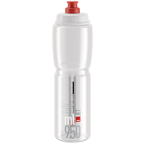 Elite Jet Fahrrad 950 ml Kunststoff Rot, Transparent