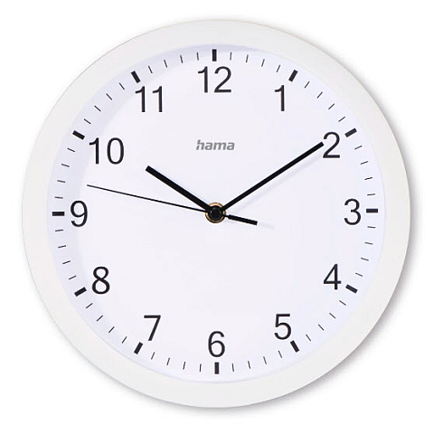 Hama Elba Quarzuhr Rund Weiß