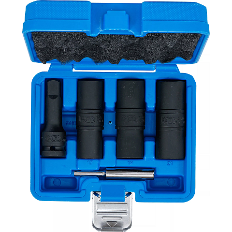 BGS technic Special Impact Double-Sided Socket Set / External Hexagon & Screw Extractors 17 - 19 - 21 mm Steckdose