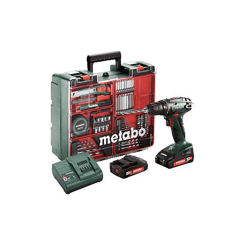 Metabo BS 18 Set 1600 RPM Ohne Schlüssel 1,3 kg Grün, Schwarz