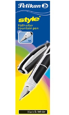Pelikan P 57 Füllfederhalter Kartuschenfüllsystem Schwarz, Weiß 1 Stück(e)