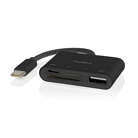 Nedis CCGB64780BK01 Schnittstellen-Hub USB 2.0 Type-C 0 Mbit/s Schwarz