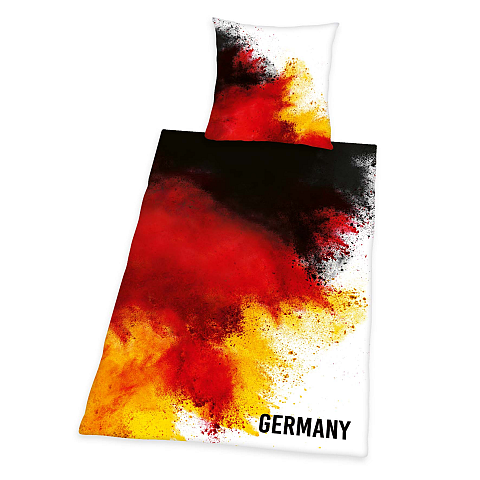 HERDING Young Collection Bettwäsche-Set ‘Deutschland’ – 135×200 cm, Renforcé
