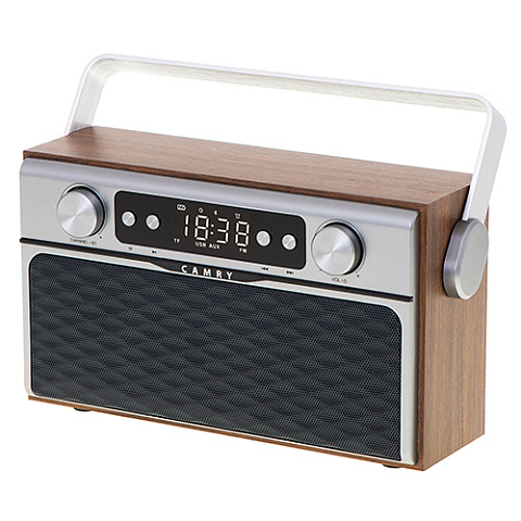 Camry Premium Radio CR 1183 Tragbar Digital Aluminium, Schwarz, Holz