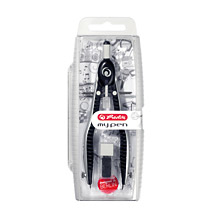 Herlitz 11122322 Zirkel Schwarz, Grau